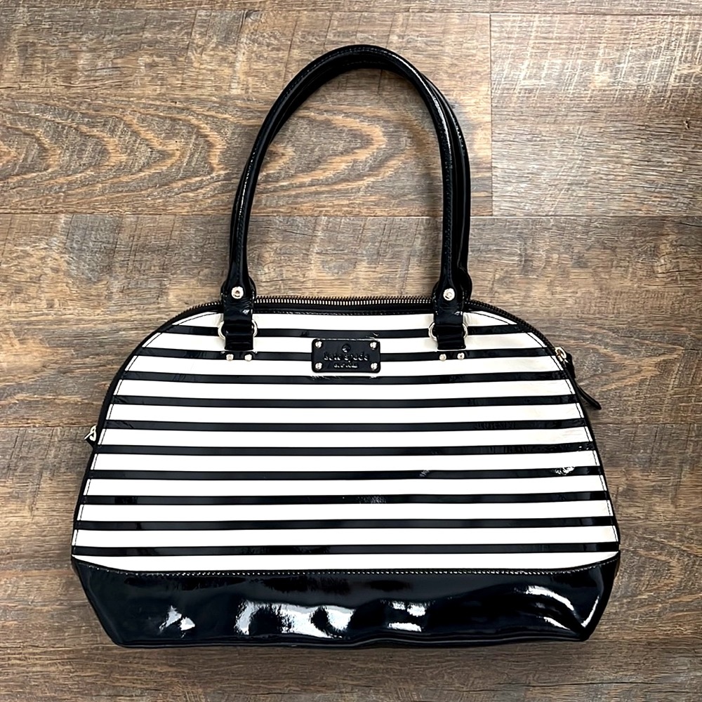 Kate Spade New York Wellesley Patent Striped Rachelle Bag